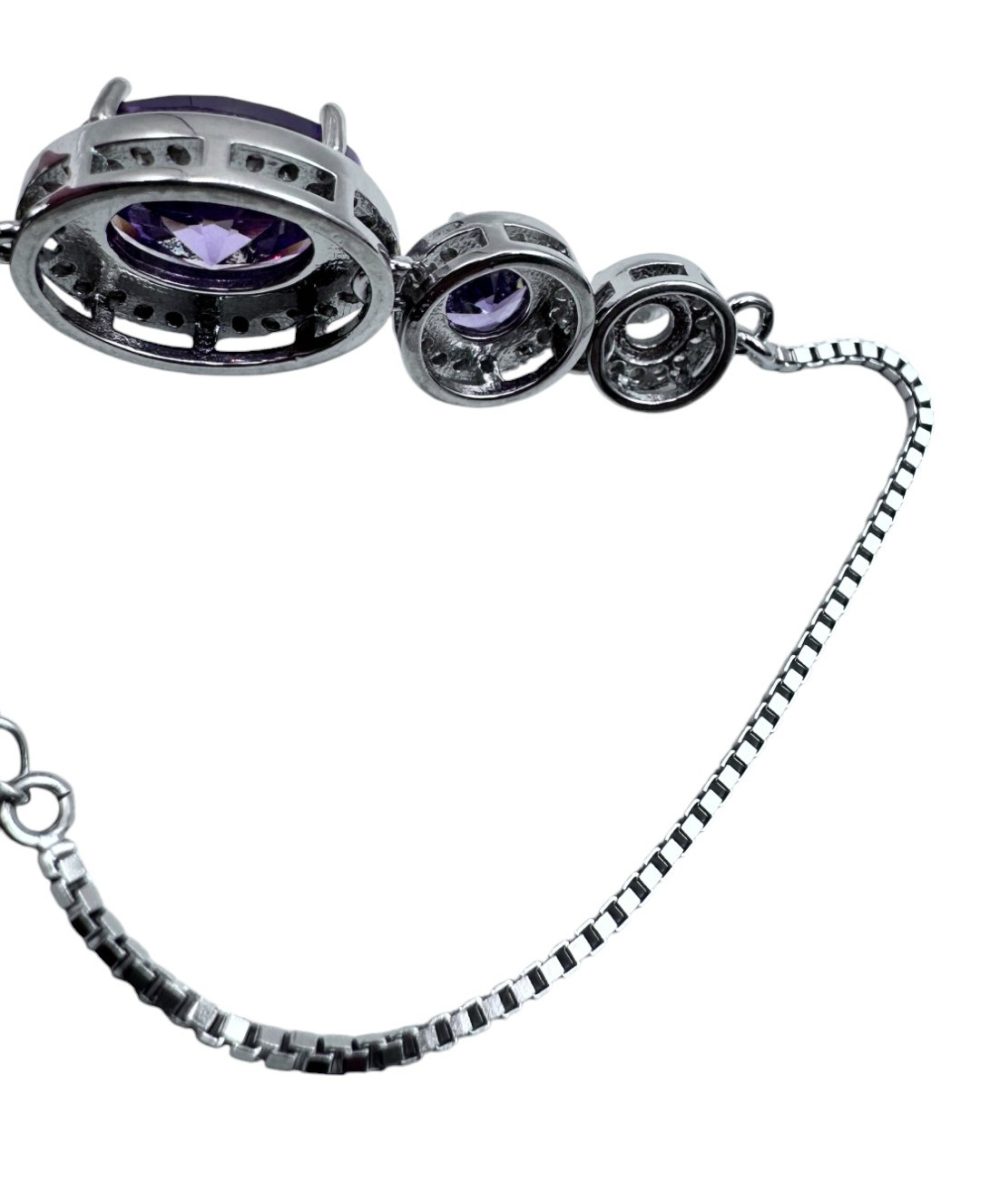 Regal Amethyst & Diamond-Inspired Jewelry Set
