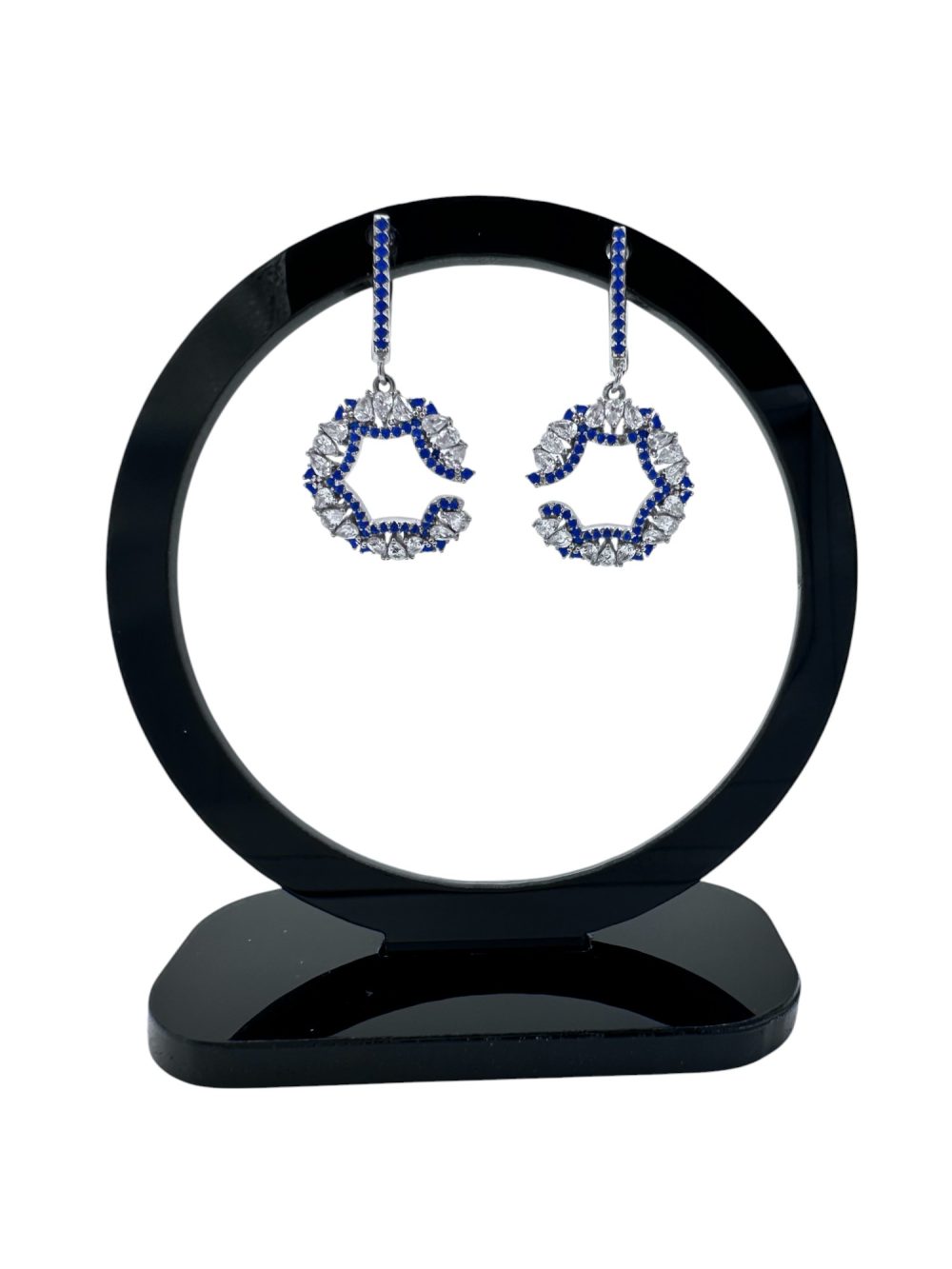 Ocean Whirl Blue Crystal Jewelry Set